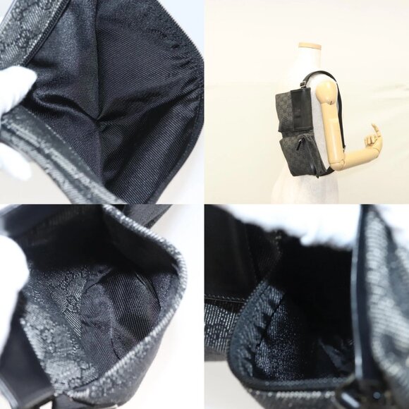 GUCCI GG Canvas Waist bag Gray Silver 28566 Auth 122104 - Picture 14 of 15